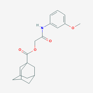 molecular formula C20H25NO4 B305678 2-(3-Methoxyanilino)-2-oxoethyl 1-adamantanecarboxylate 