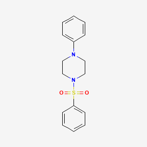 molecular formula C16H18N2O2S B3056780 1-Phenyl-4-(phenylsulfonyl)piperazine CAS No. 74130-02-2