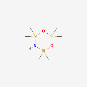 molecular formula C6H19NO2Si3 B3056785 2,2,4,4,6,6-Hexamethyl-1,3,5,2,4,6-dioxazatrisilinane CAS No. 7418-21-5