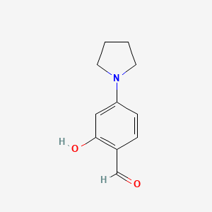 molecular formula C11H13NO2 B3056814 2-Hydroxy-4-(pyrrolidin-1-yl)benzaldehyde CAS No. 74427-40-0