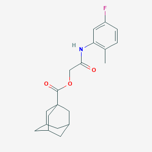 molecular formula C20H24FNO3 B305684 2-(5-Fluoro-2-methylanilino)-2-oxoethyl 1-adamantanecarboxylate 