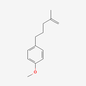 molecular formula C13H18O B3056842 1-甲氧基-4-(4-甲基-4-戊烯基)苯 CAS No. 74672-06-3