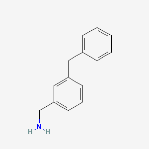 molecular formula C14H15N B3056844 (3-Benzylphenyl)methanamine CAS No. 74672-16-5