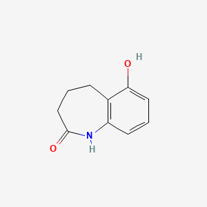 molecular formula C10H11NO2 B3056865 6-hydroxy-2,3,4,5-tetrahydro-1H-1-benzazepin-2-one CAS No. 74887-79-9