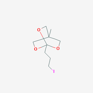 molecular formula C9H15IO3 B3056868 1-(3-Iodopropyl)-4-methyl-2,6,7-trioxabicyclo[2.2.2]octane CAS No. 74900-28-0