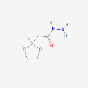molecular formula C6H12N2O3 B3056872 2-(2-甲基-1,3-二氧戊环-2-基)乙酰肼 CAS No. 74949-65-8