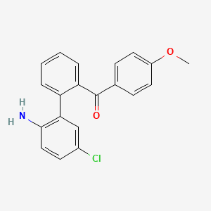 molecular formula C14H12ClNO2 B3056877 2-Amino-5-chlorophenyl-4'-methoxybenzophenone CAS No. 7497-59-8