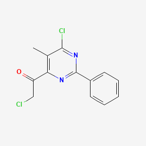 2-Chloro-1-(6-chloro-5-methyl-2-phenylpyrimidin-4-yl)ethanone