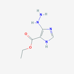 molecular formula C6H10N4O2 B3056891 ethyl 4-hydrazinyl-1H-imidazole-5-carboxylate CAS No. 750524-36-8