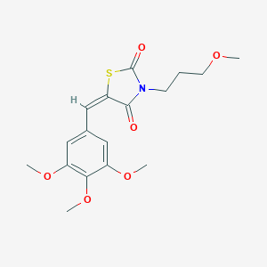 molecular formula C17H21NO6S B305692 3-(3-Methoxypropyl)-5-(3,4,5-trimethoxybenzylidene)-1,3-thiazolidine-2,4-dione 