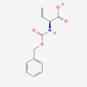 molecular formula C12H13NO4 B3056927 3-Butenoic acid, 2-[[(phenylmethoxy)carbonyl]amino]-, (2S)- CAS No. 75266-42-1