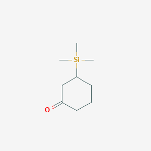 molecular formula C9H18OSi B3056932 Cyclohexanone, 3-(trimethylsilyl)- CAS No. 7531-60-4