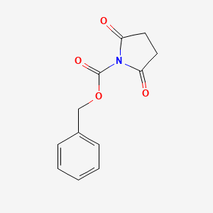 molecular formula C12H11NO4 B3056933 1-吡咯烷羧酸，2,5-二氧代-，苯甲酯 CAS No. 75315-63-8