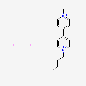 molecular formula C16H22I2N2 B3056935 1-Methyl-1'-pentyl-4,4'-bipyridinium diiodide CAS No. 75337-72-3