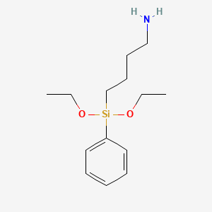 molecular formula C14H25NO2Si B3056936 4-[Diethoxy(phenyl)silyl]butan-1-amine CAS No. 7534-55-6