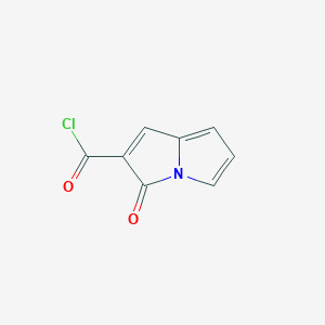 molecular formula C8H4ClNO2 B3056944 3-Oxo-3H-pyrrolizine-2-carbonyl chloride CAS No. 75413-08-0
