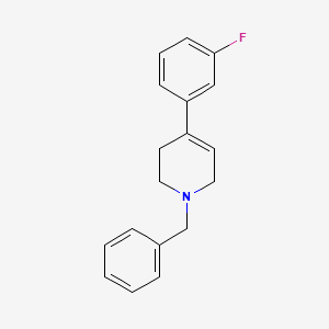 molecular formula C18H18FN B3056953 1-Benzyl-4-(3-fluorophenyl)-1,2,3,6-tetrahydropyridine CAS No. 75527-41-2