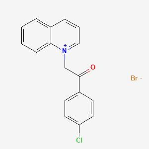 molecular formula C17H13BrClNO B3056964 1-(4-Chloro-phenacyl)-quinolinium bromide CAS No. 75613-96-6