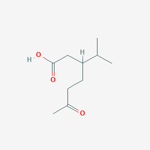 molecular formula C10H18O3 B3056967 6-Oxo-3-(propan-2-yl)heptanoic acid CAS No. 75656-45-0