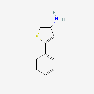 molecular formula C10H9NS B3056985 3-Amino-5-phenylthiophene CAS No. 75782-81-9