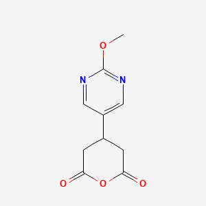 molecular formula C10H10N2O4 B3056995 4-(2-Methoxypyrimidin-5-yl)oxane-2,6-dione CAS No. 758686-05-4