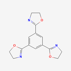 molecular formula C15H15N3O3 B3057003 1,3,5-Tris(2-oxazoline-2-yl)benzene CAS No. 75953-88-7