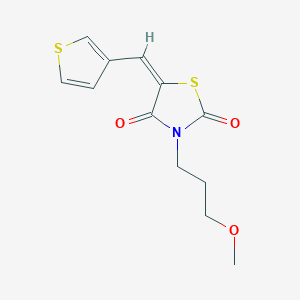 molecular formula C12H13NO3S2 B305702 3-(3-Methoxypropyl)-5-(3-thienylmethylene)-1,3-thiazolidine-2,4-dione 