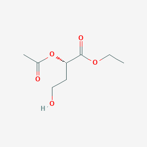 molecular formula C8H14O5 B3057042 Ethyl (S)-2-Acetoxy-4-hydroxybutyrate CAS No. 76224-59-4