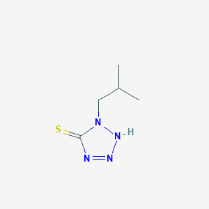 molecular formula C5H10N4S B3057045 1-isobutyl-1H-tetrazole-5-thiol CAS No. 7624-34-2