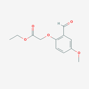 molecular formula C12H14O5 B3057056 Ethyl 2-(2-formyl-4-methoxyphenoxy)acetate CAS No. 76322-07-1