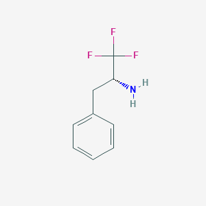 molecular formula C9H10F3N B3057066 (R)-3,3,3-Trifluoro-1-phenyl-2-propylamine CAS No. 763907-26-2
