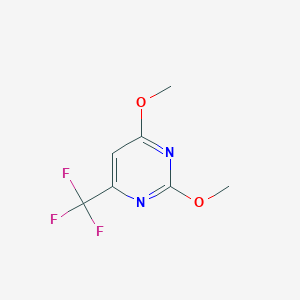 molecular formula C7H7F3N2O2 B3057082 2,4-Dimethoxy-6-(trifluoromethyl)pyrimidine CAS No. 76513-87-6