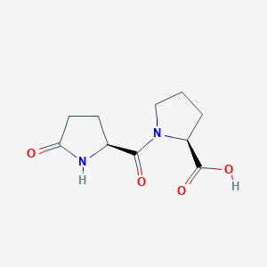 molecular formula C10H14N2O4 B3057084 5-Oxo-L-prolyl-L-proline CAS No. 7652-89-3