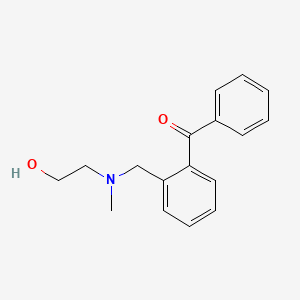 molecular formula C17H19NO2 B3057085 Methanone, [2-[[(2-hydroxyethyl)methylamino]methyl]phenyl]phenyl- CAS No. 76528-10-4