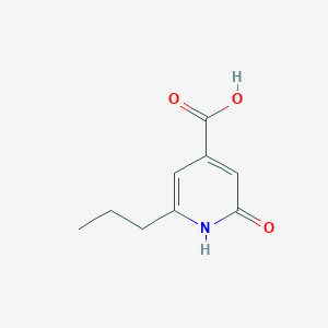 molecular formula C9H11NO3 B3057095 2-氧代-6-丙基-1,2-二氢吡啶-4-羧酸 CAS No. 76594-12-2