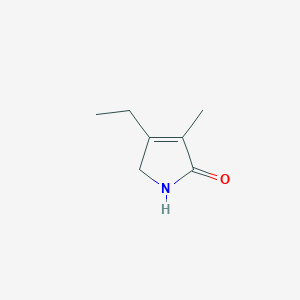 molecular formula C7H11NO B3057098 2H-吡咯-2-酮，4-乙基-1,5-二氢-3-甲基- CAS No. 766-45-0