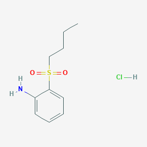 molecular formula C10H16ClNO2S B3057113 2-(Butane-1-sulfonyl)aniline, HCl CAS No. 76697-55-7