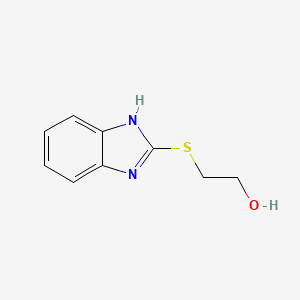 molecular formula C9H10N2OS B3057118 2-(1H-benzimidazol-2-ylsulfanyl)ethanol CAS No. 7673-83-8