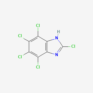molecular formula C7HCl5N2 B3057120 2,4,5,6,7-pentachloro-1H-benzimidazole CAS No. 7682-34-0
