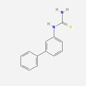 molecular formula C13H12N2S B3057122 (3-Phenylphenyl)thiourea CAS No. 76839-38-8