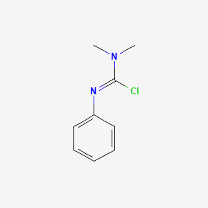 molecular formula C9H11ClN2 B3057123 [Chloro(phenylimino)methyl]dimethylamine CAS No. 7684-30-2