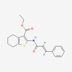 ethyl 2-{[(2E)-3-phenylprop-2-enoyl]amino}-4,5,6,7-tetrahydro-1-benzothiophene-3-carboxylate