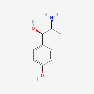 molecular formula C9H13NO2 B3057151 (-)-4-Hydroxynorephedrin CAS No. 771-91-5