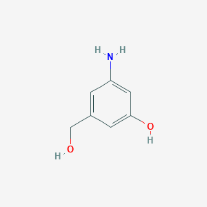 molecular formula C7H9NO2 B3057156 3-Amino-5-(hydroxymethyl)phenol CAS No. 771437-32-2