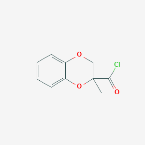 molecular formula C10H9ClO3 B3057157 2-甲基-2,3-二氢-1,4-苯二氧杂环-2-甲酰氯 CAS No. 77156-57-1