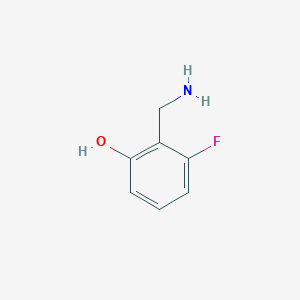 molecular formula C7H8FNO B3057158 2-(Aminomethyl)-3-fluorophenol CAS No. 771574-53-9