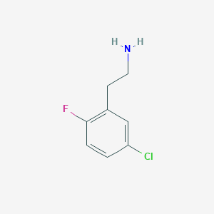 molecular formula C8H9ClFN B3057160 2-(5-Chloro-2-fluorophenyl)ethylamine CAS No. 771581-91-0