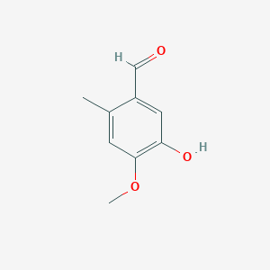 molecular formula C9H10O3 B3057167 5-Hydroxy-4-methoxy-2-methylbenzaldehyde CAS No. 7721-61-1