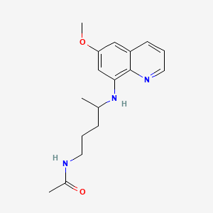 molecular formula C17H23N3O2 B3057169 N-[4-[(6-methoxyquinolin-8-yl)amino]pentyl]acetamide CAS No. 77229-67-5