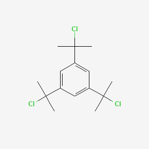 molecular formula C15H21Cl3 B3057185 Benzene, 1,3,5-tris(1-chloro-1-methylethyl)- CAS No. 77367-66-9